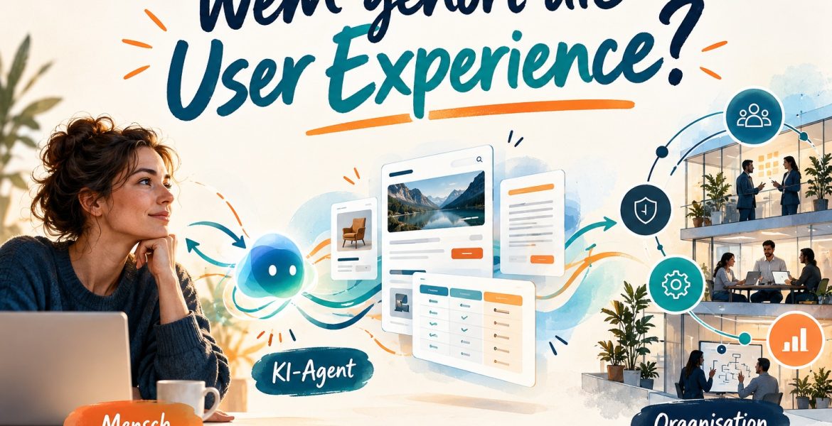 Mensch, persönlicher KI-Agent und Unternehmensplattform als Modell einer zukünftigen adaptiven User Experience